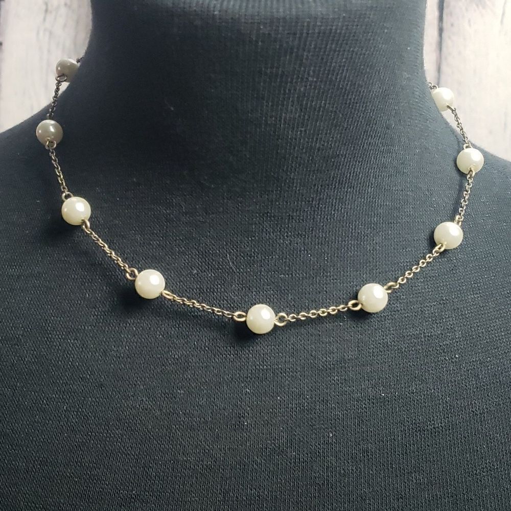 Faux Pearl Necklace w/ Faux Pearl Bracelet‎